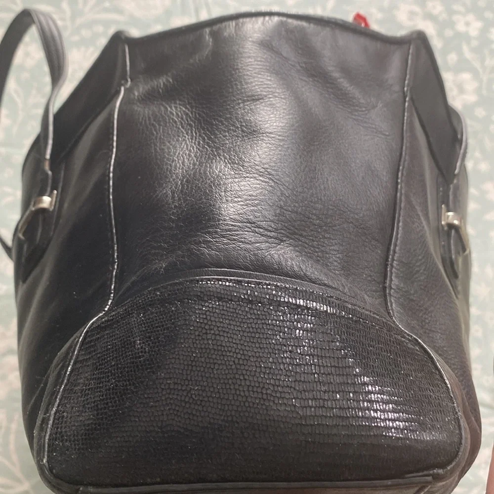 COACH Taylor Leather Alexis Carryall Shoulder Bag Purse in Black F25205